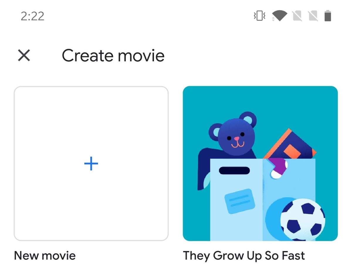 Make a movie in Google Photos