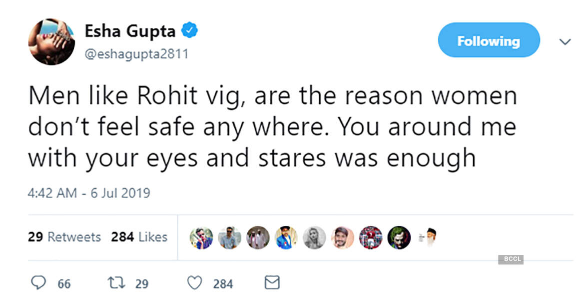 Esha Gupta's tweet