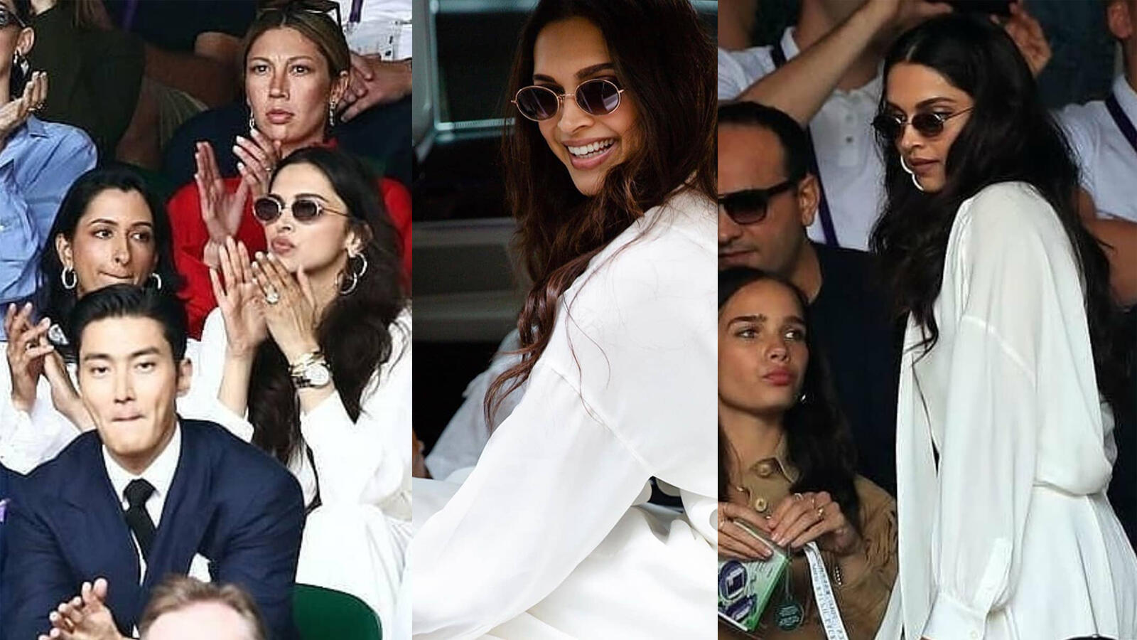 Photos Deepika Padukone Enjoys A Thrilling Federer Vs Djokovic Wimbledon Finale With Sister Anisha Crazy Rich Asians Star Henry Golding Hindi Movie News Times Of India