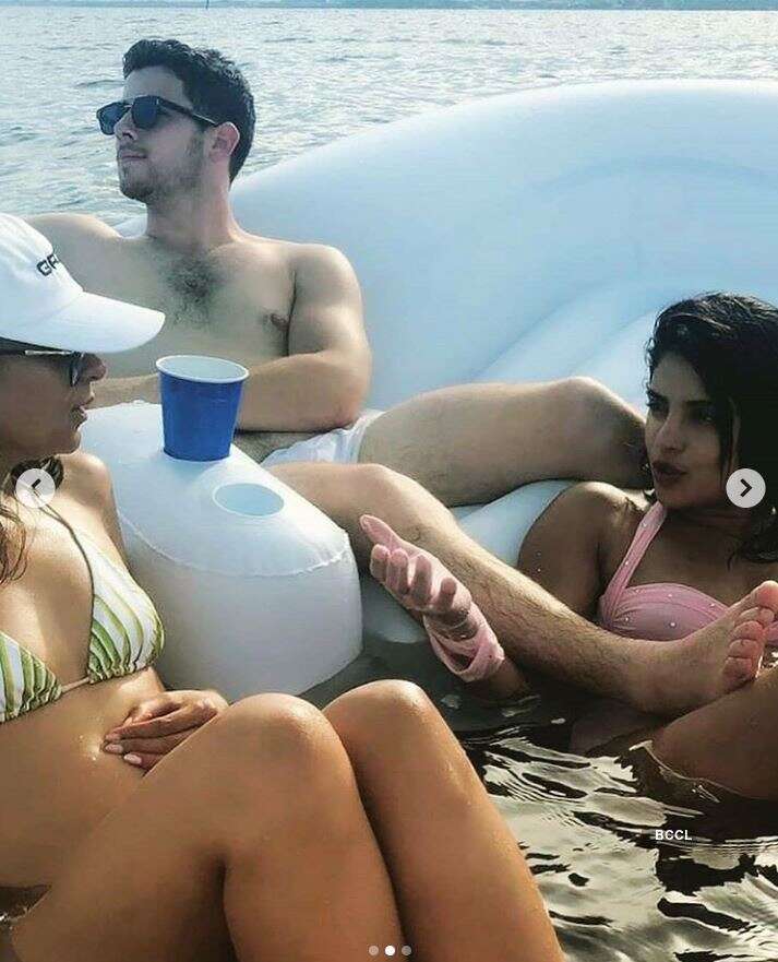 Priyanka Chopra rides water scooter in pink bikini, enjoys vacations with Nick Jonas and her family ​in Miami