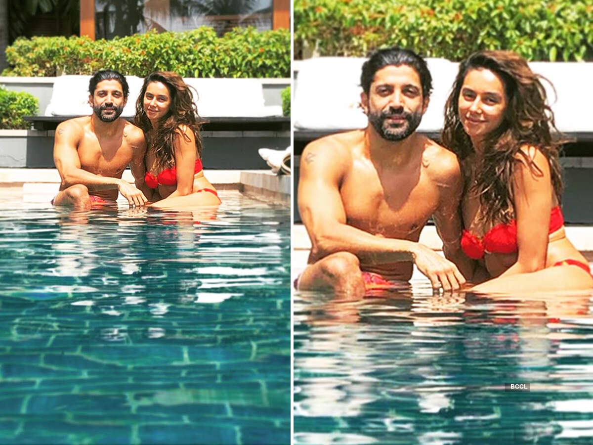 This pool picture of Farhan Akhtar and Shibani Dandekar is going viral&hellip;