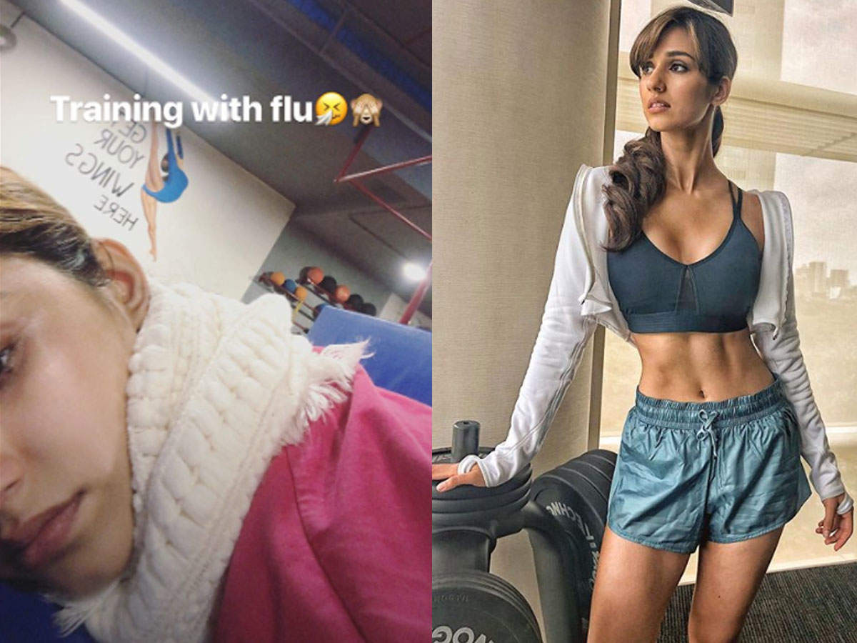 ​Photo: Disha Patani doesn't let the flu stop her from her fitness regime