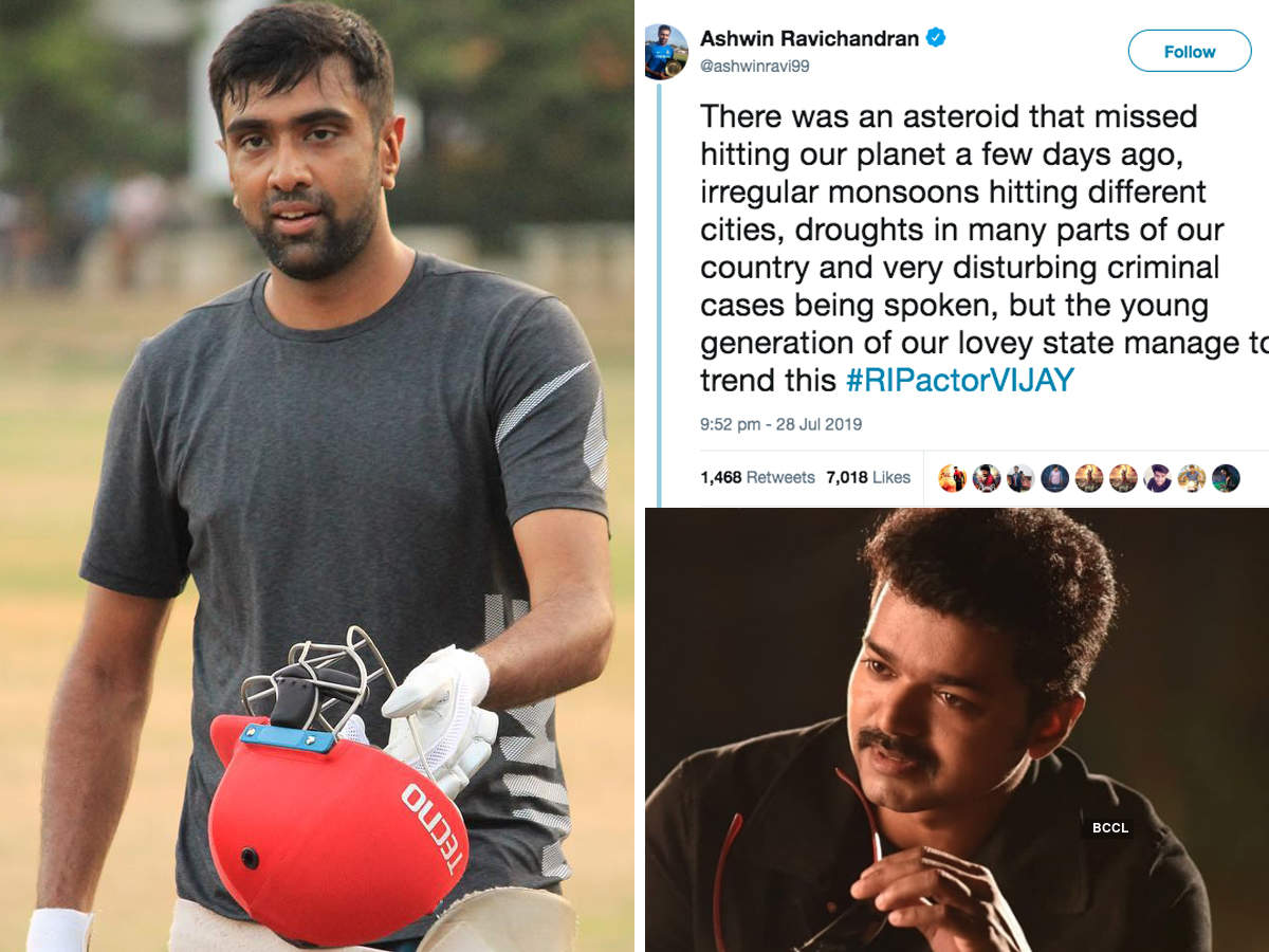 Cricketer R Ashwin upset with Tamil youngsters as #RIPActorVijay trends online
