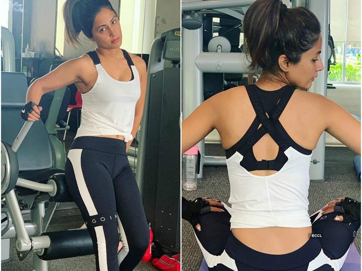 Hina Khan is back at the gym; inspires fans to 'suck it up, so they won't have to suck it in'