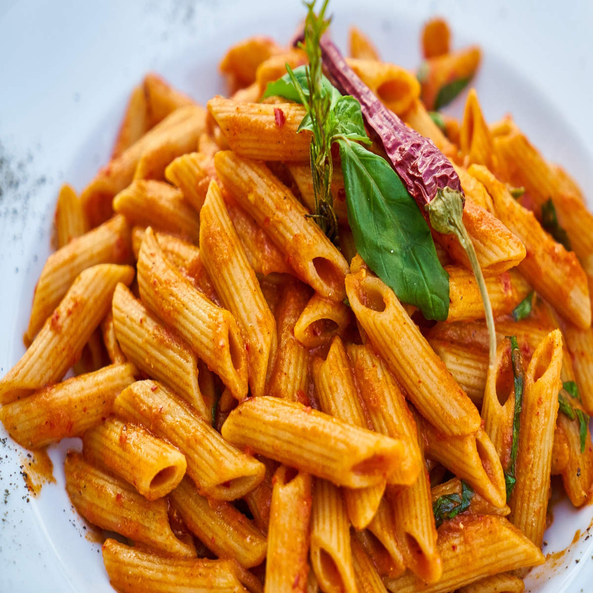 Penne Pasta with Minced Chicken - The Indian Claypot