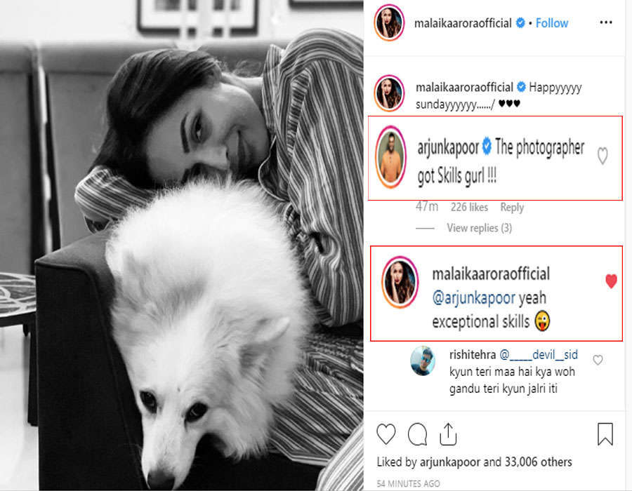 Arjun Kapoor and Malaika Arora's adorable social media banter is giving us  major couple goals | Hindi Movie News - Times of India