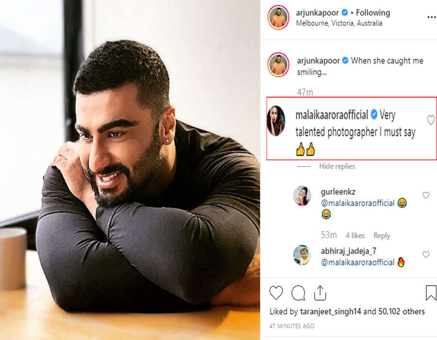Arjun Kapoor and Malaika Arora's adorable social media banter is giving us  major couple goals | Hindi Movie News - Times of India