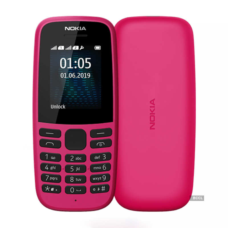  Nokia 105 (2019) Dual-SIM 4MB ROM + 4MB RAM (GSM Only  No  CDMA) Factory Unlocked Android 2G Smartphone (Pink) - International Version  : Cell Phones & Accessories