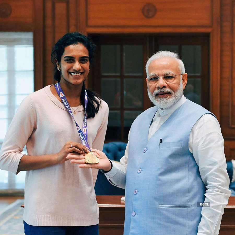 World Badminton Champion PV Sindhu's grand welcome in India