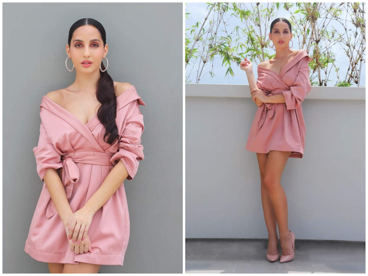 Nora Fatehi steps out in the city dressed in a casual attire