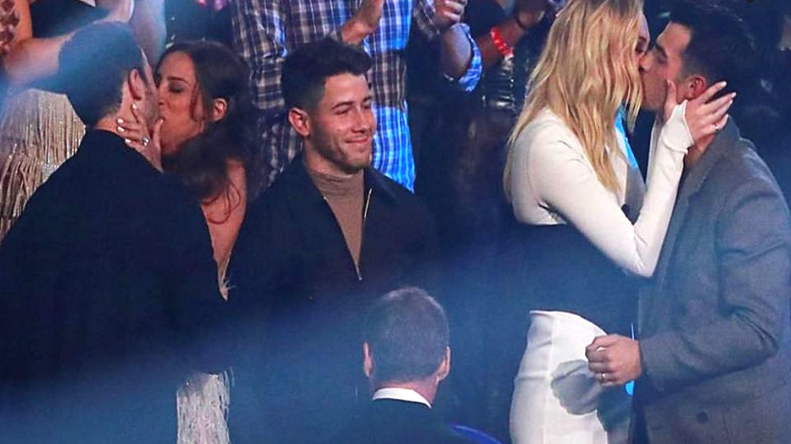 Nick Jonas misses wife Priyanka Chopra at an award function as Sophie Turner and Danielle congratulate their husbands with a kiss