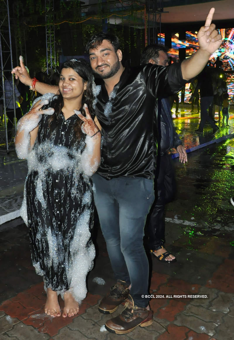 Kanpurites enjoy at this rain dance party