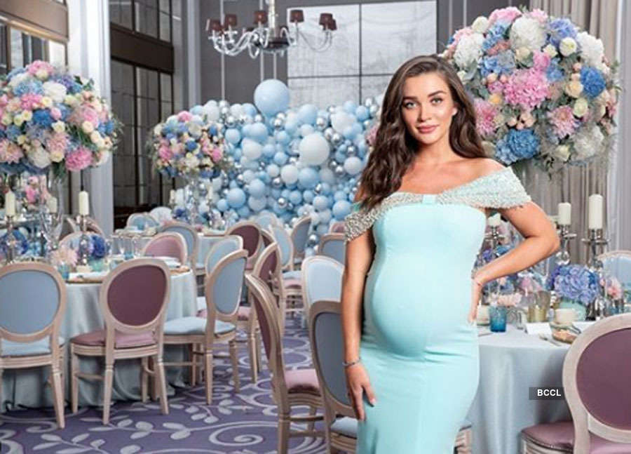 Amy Jackson looks gorgeous at her dream baby shower