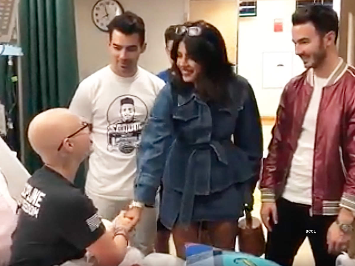 Priyanka Chopra and Nick Jonas meet ailing fan in hospital