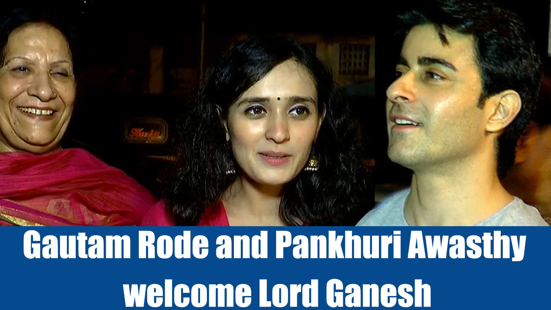 Gautam Rode and Pankhuri Awasthy welcome Lord Ganesh