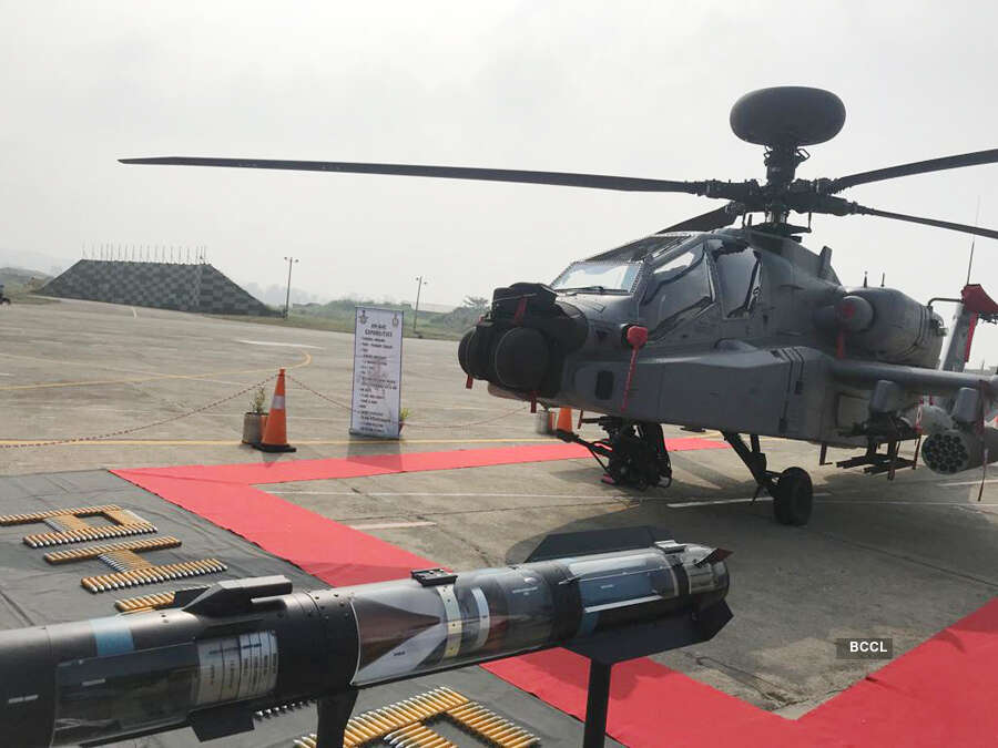 Pictures of Apache attack helicopters inducted in Indian Air Force