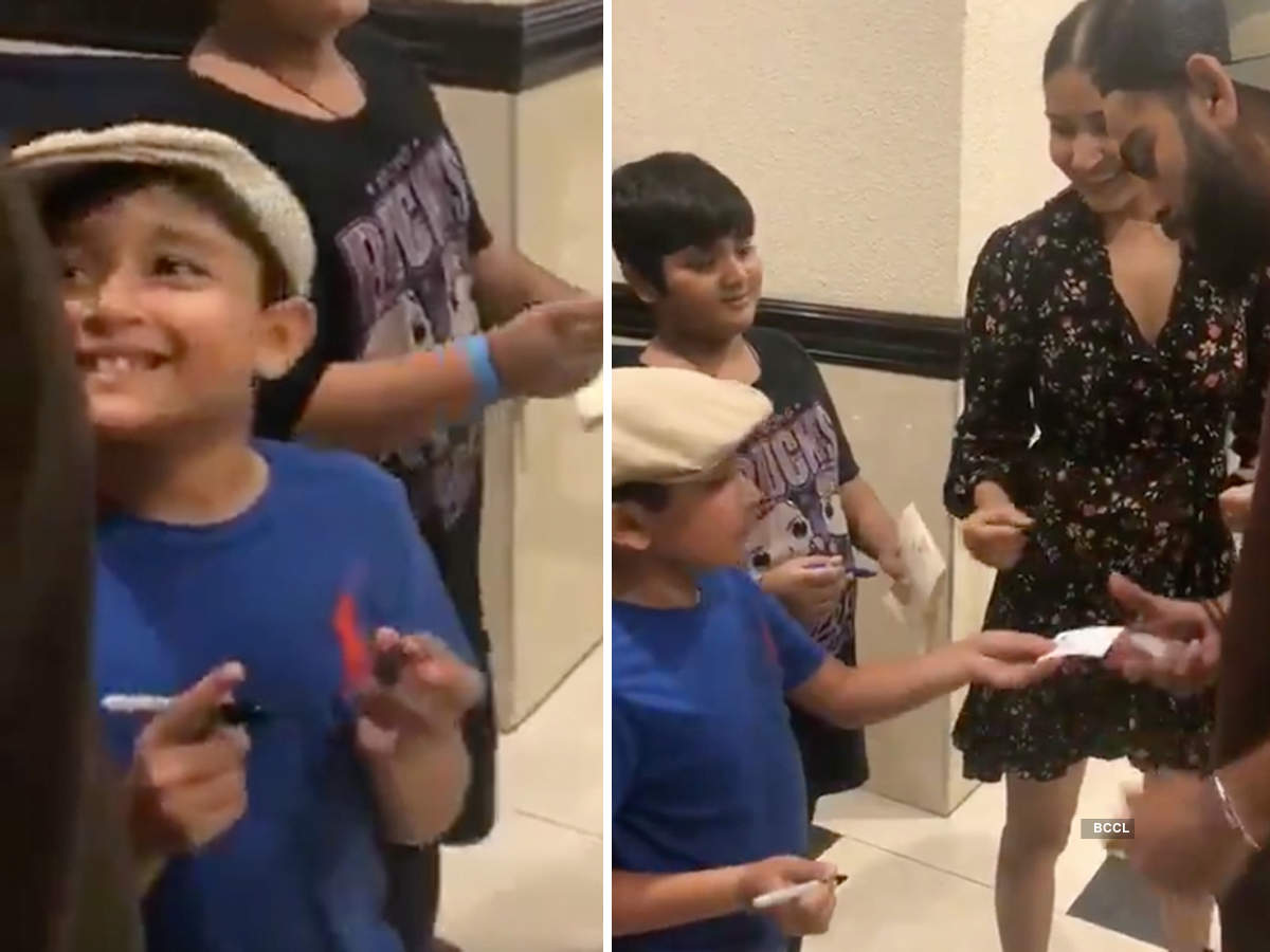 Virat Kohli takes seven-year-old fan's autograph