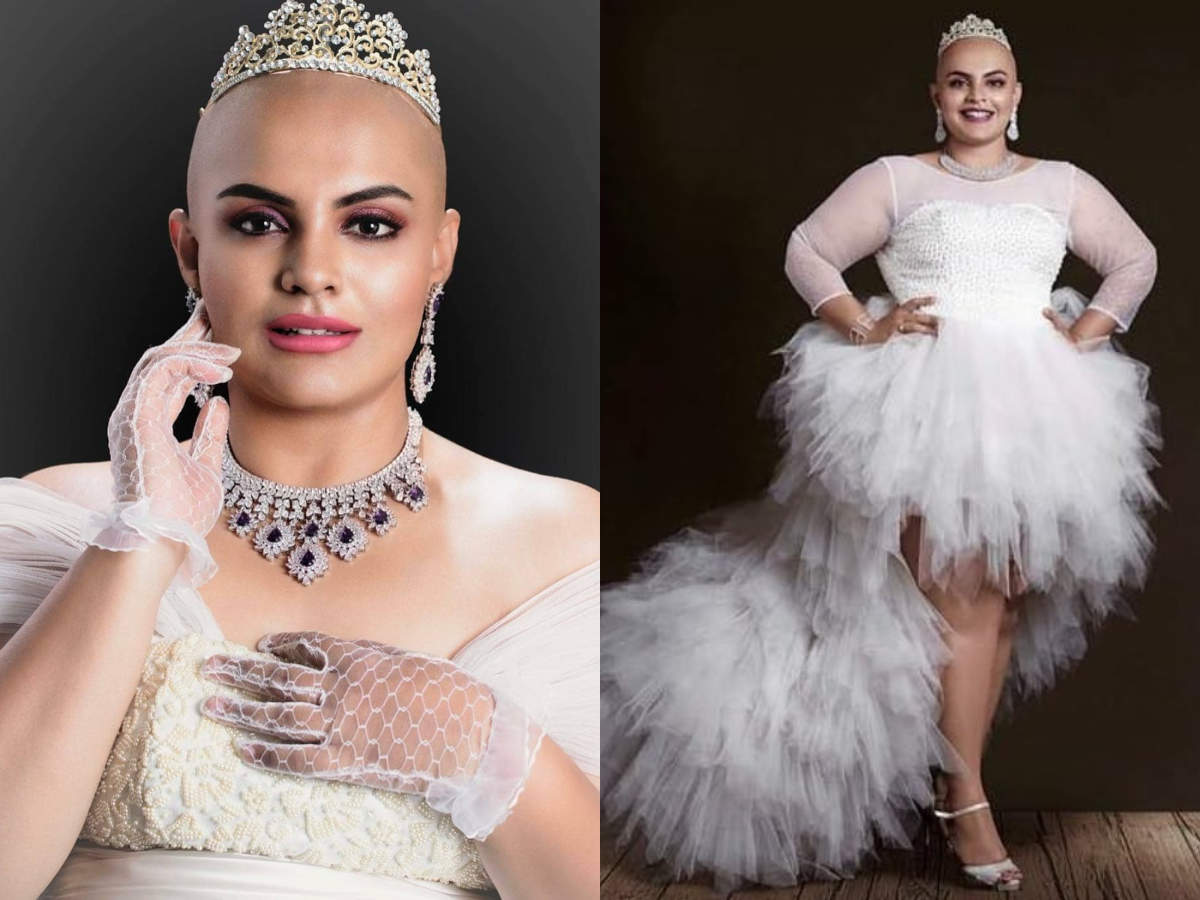 This plus-size model went bald for a bridal shoot and the reason is so  inspiring | The Times of India