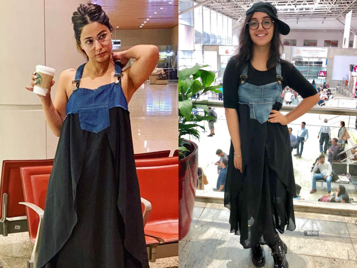 Hina Khan and Ashnoor Kaur wear the exact denim outfits