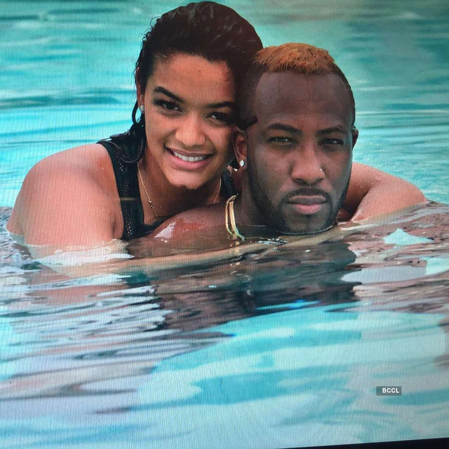 Andre Russell with his hot and cute wife 🔥🔥♥️ 💖,💥❤️🥰 adorable 💥💖 beautiful 💥💖❤️ . .Love💘🔥😍 .
