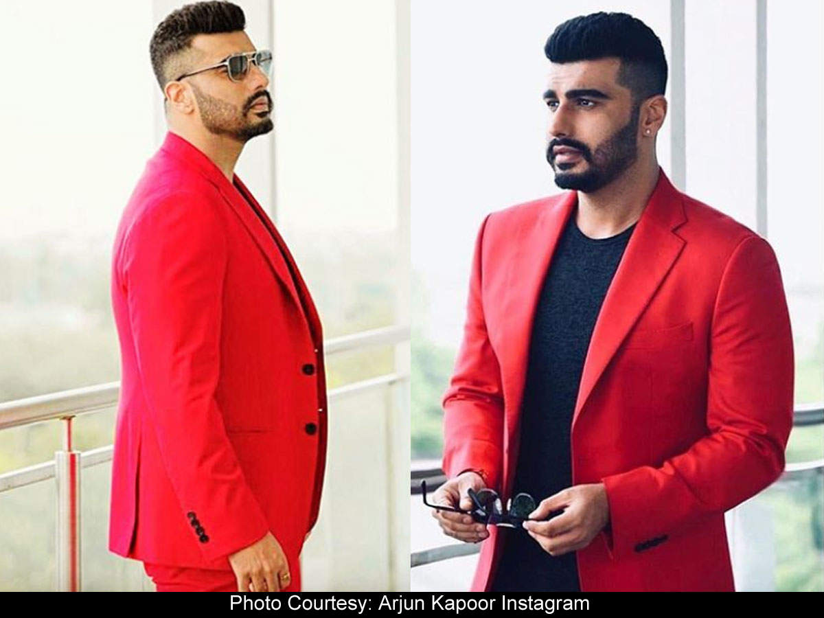 ​Arjun Kapoor makes a statement as he rocks a fiery red suit with ease
