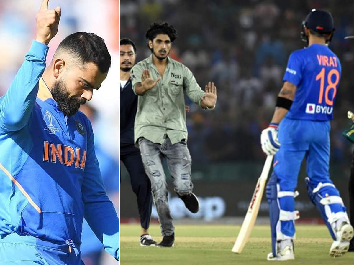 Three pitch invaders get arrested for trying to shake hands with Virat Kohli