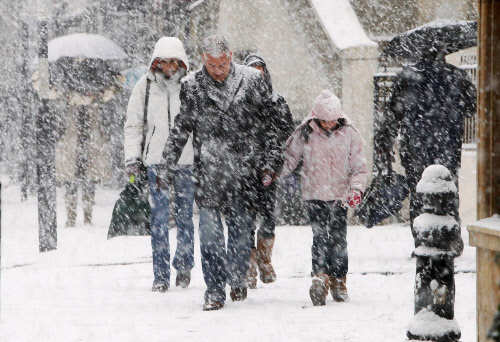 Snowfall in Europe