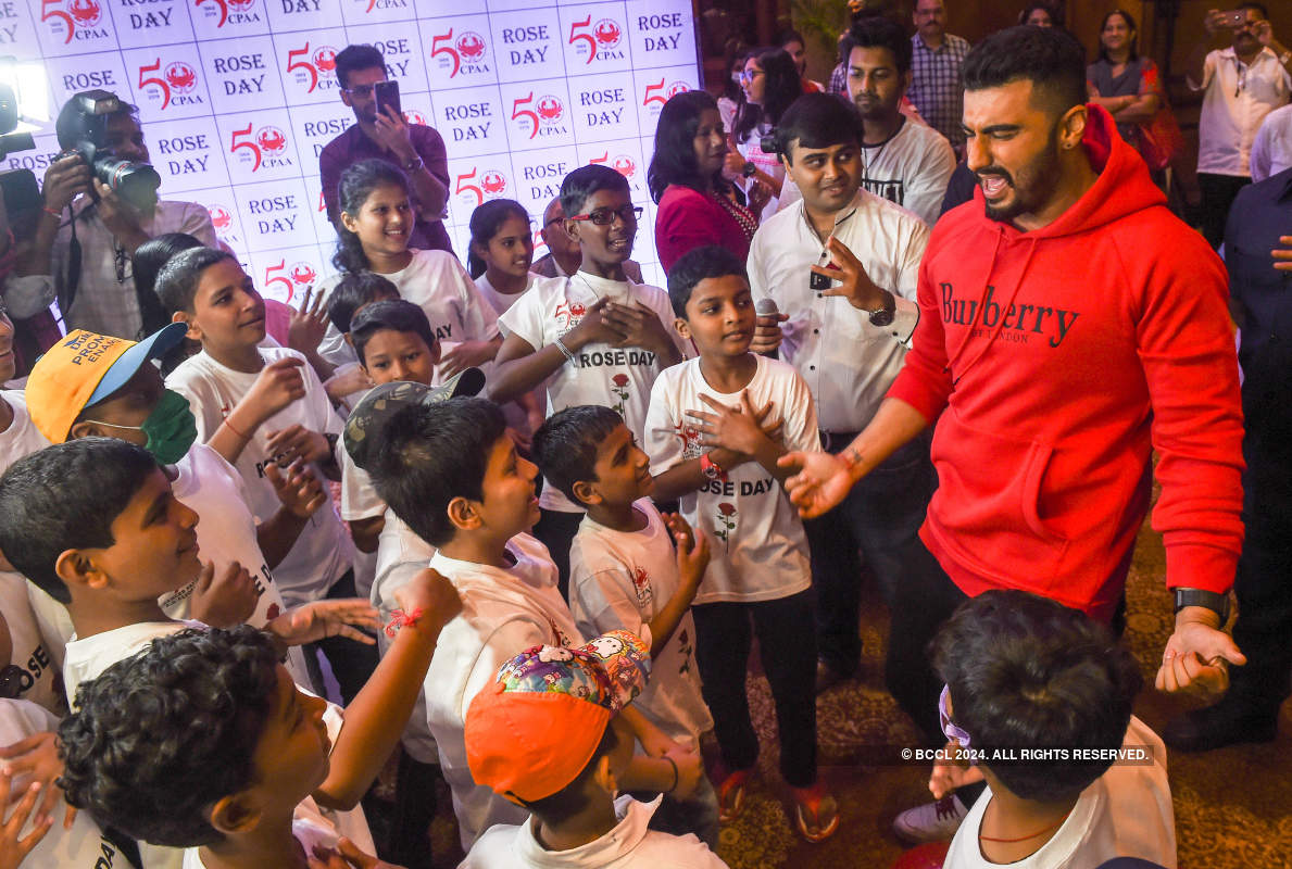 Arjun Kapoor marks National Cancer Rose Day with cancer-affected children