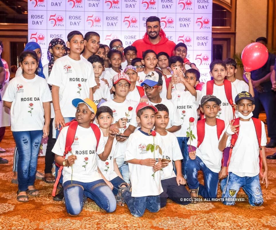 Arjun Kapoor marks National Cancer Rose Day with cancer-affected children