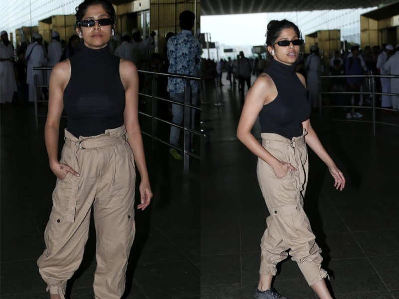 Photo: Sai Tamhankar looks super cool as she gets snapped at the airport