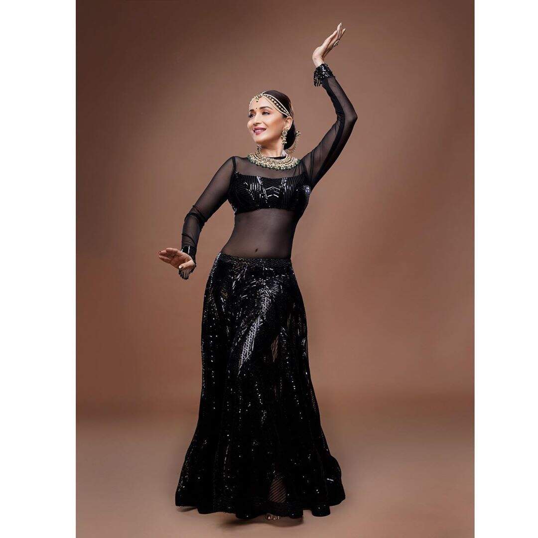 Madhuri Dixit looks like a dream in THIS classic ethnic black dress ...