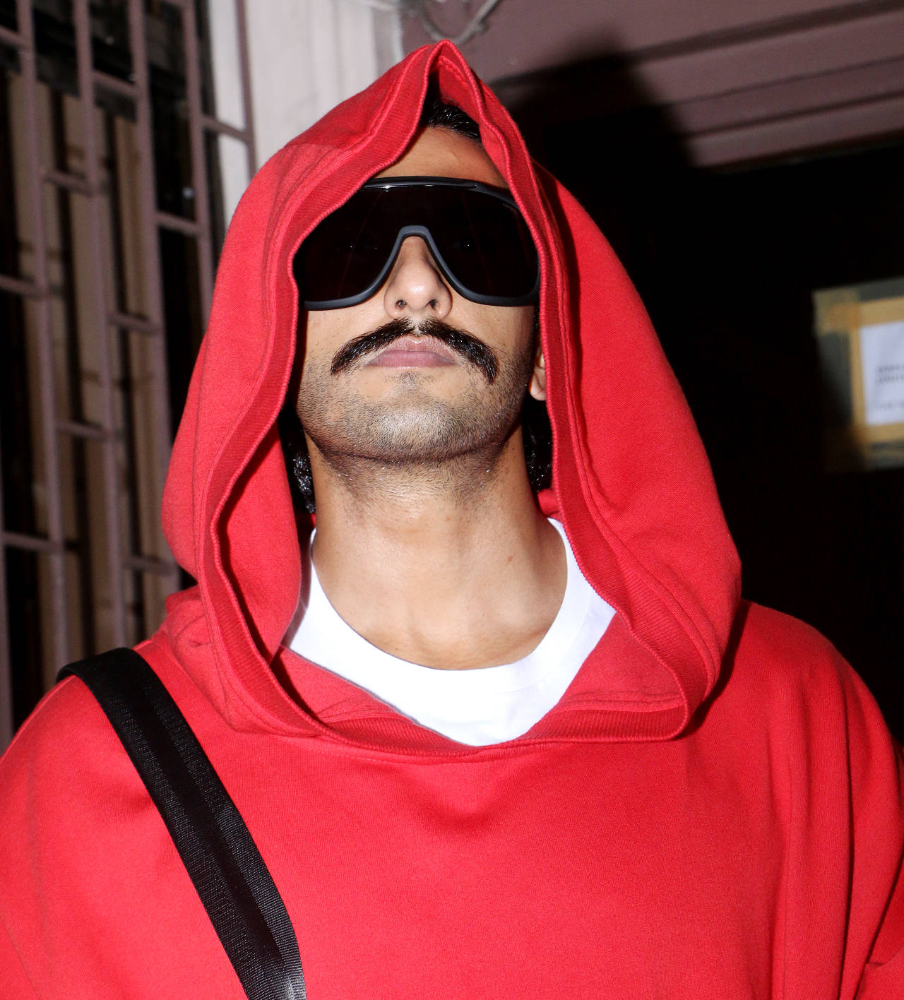 Ranveer Singh Sports A Crazy Red Hoodie As He Gets Snapped In The City ...