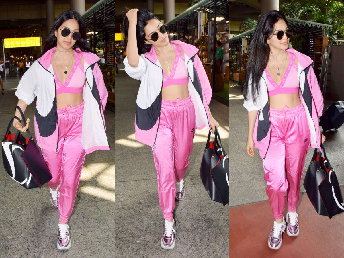 Kiara Advani's pink sports bra and track pant look is heating up the ...