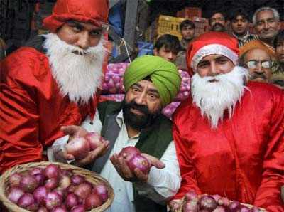 Jaspal Bhatti protests onion price rise