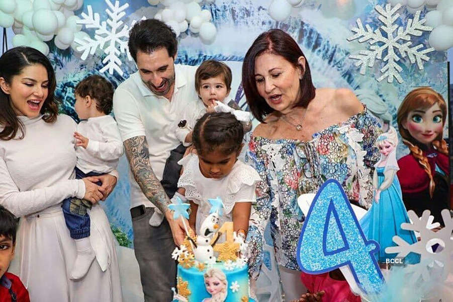 Inside pictures from Sunny Leone's daughter Nisha's frozen-themed birthday celebrations