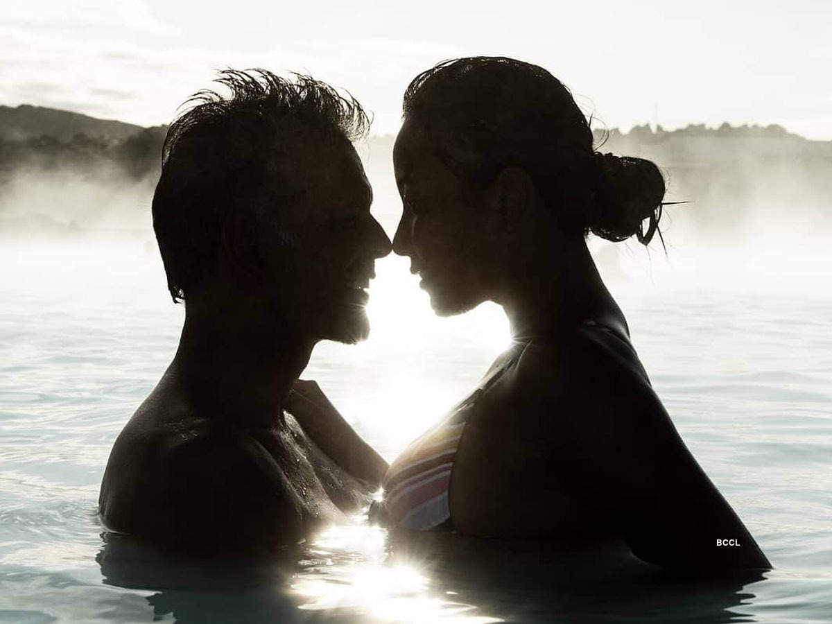 Milind Soman & Ankita Konwar heat up the cyberspace with steaming pictures from Iceland