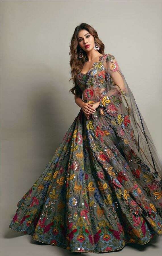 mouni roy frock design