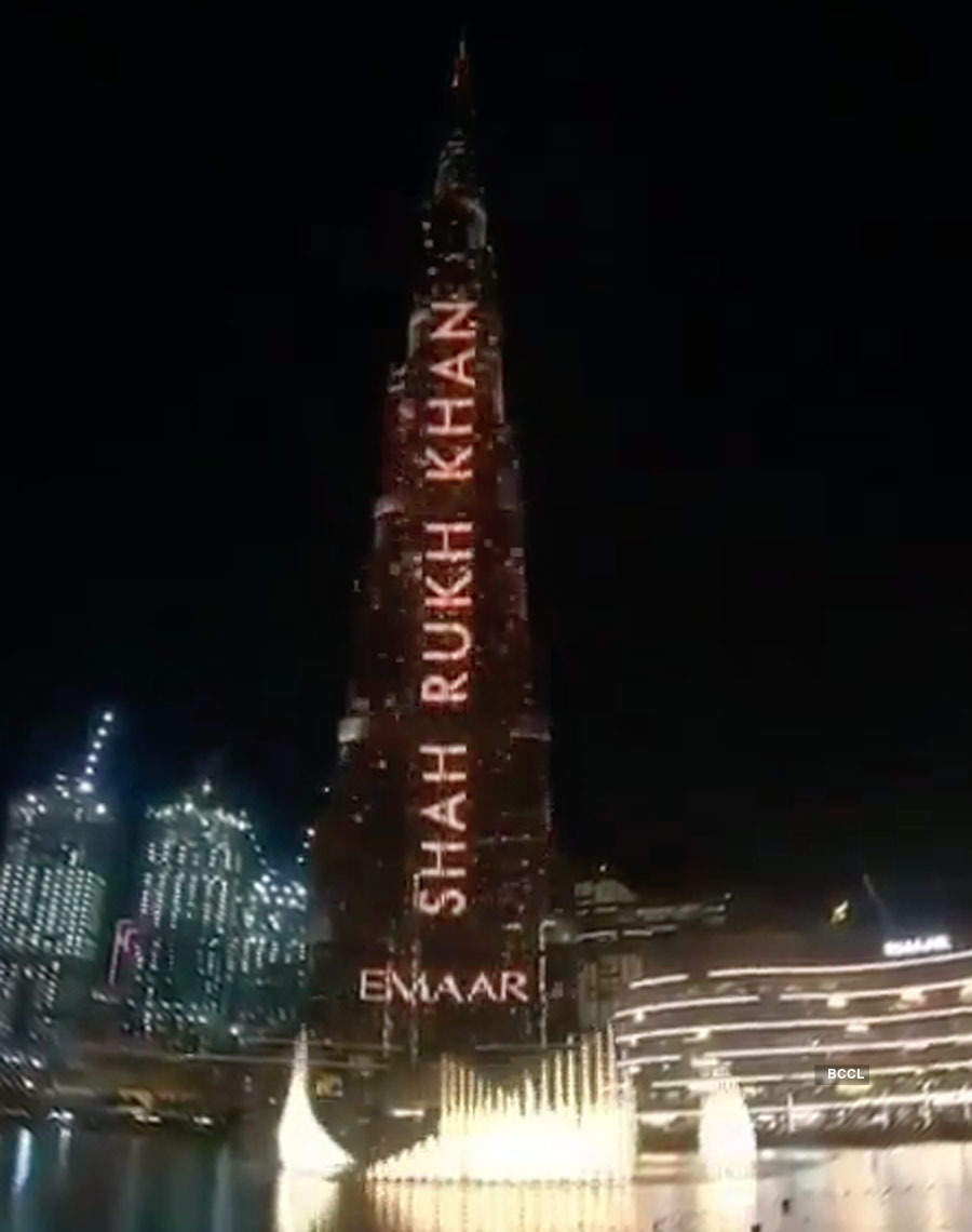 Fans rejoice as Shah Rukh Khan becomes first Bollywood actor to have his name displayed on Burj Khalifa