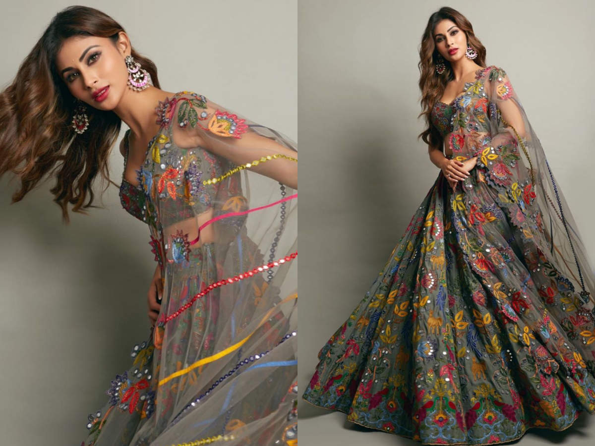 If You Love Colours Then Mouni Roy S Multi Hued Lehenga Is The Perfect Wedding Attire For You The Times Of India South indian popular actress hansika motwani pictures in black color saree dress which is. if you love colours then mouni roy s