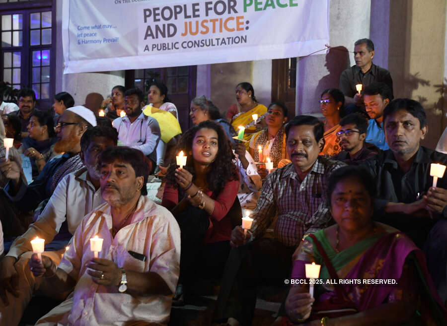 Ayodhya dispute: Candlelight for peace and harmony