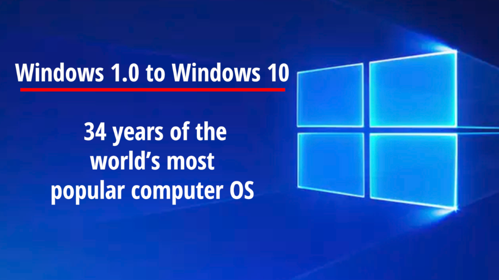 Windows 1.0 to 10: 34 years of the world’s most popular computer OS