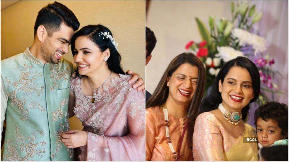 Inside photos of Kangana Ranaut's brother's engagement ceremony