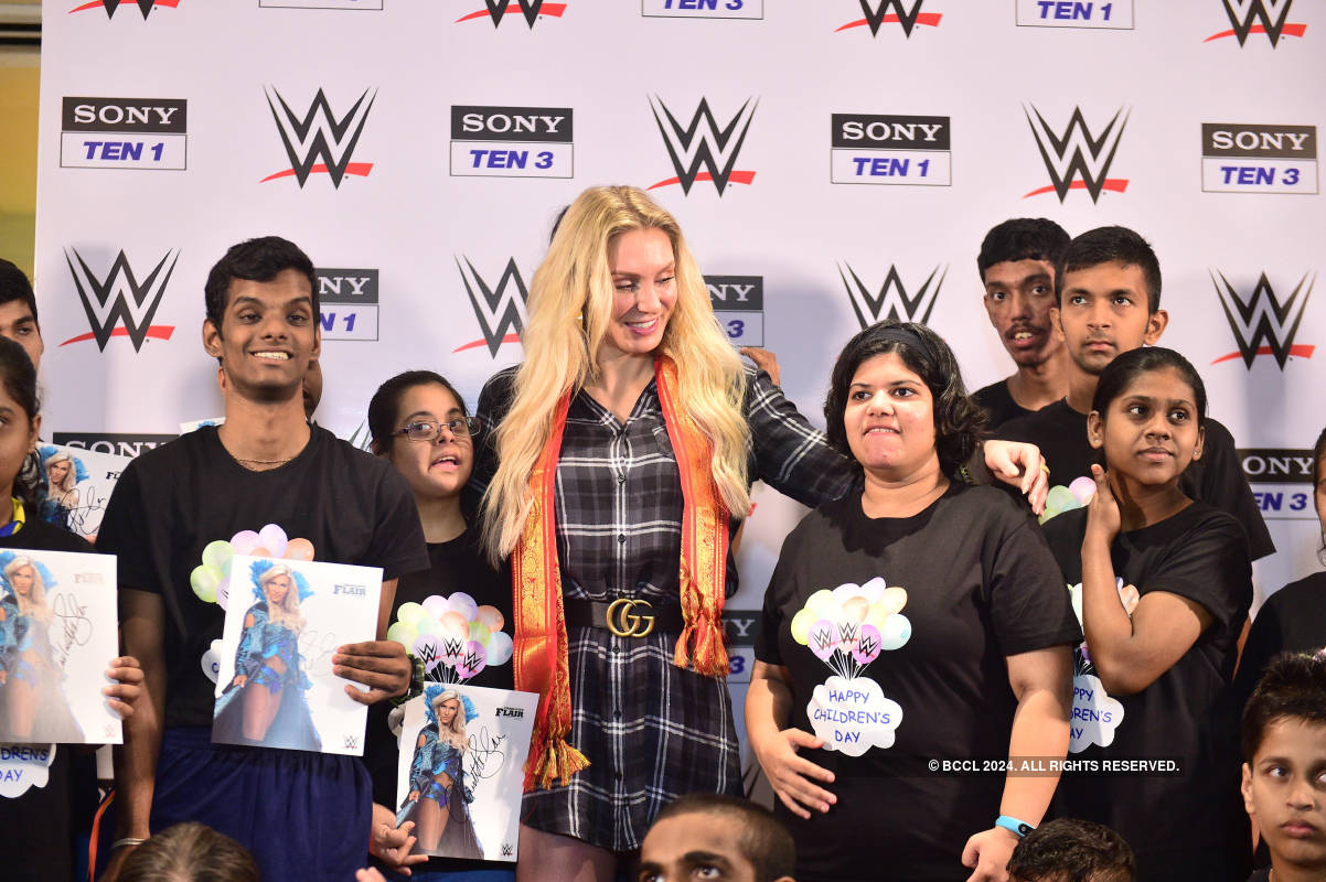 WWE superstar Charlotte Flair celebrates Children’s Day with kids