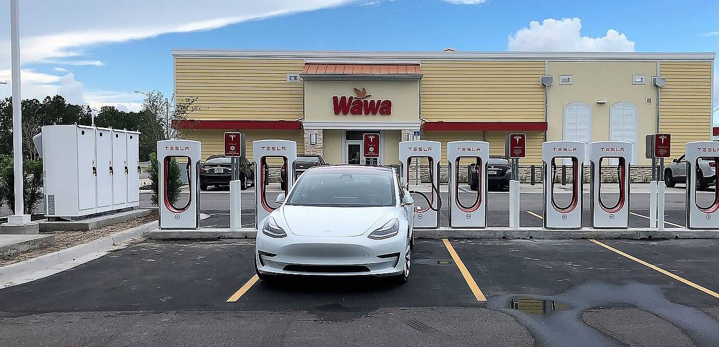 Tesla supercharger station catches fire in New Jersey