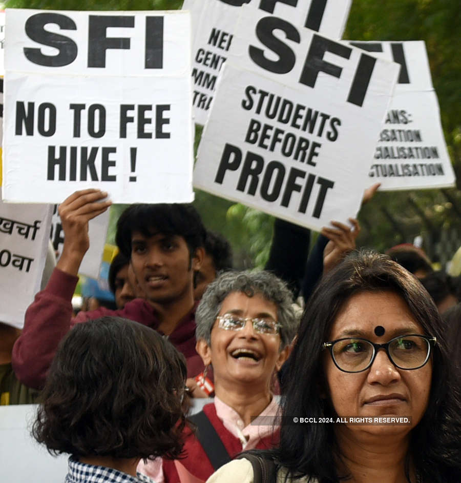 JNU students intensify protest over fee hike
