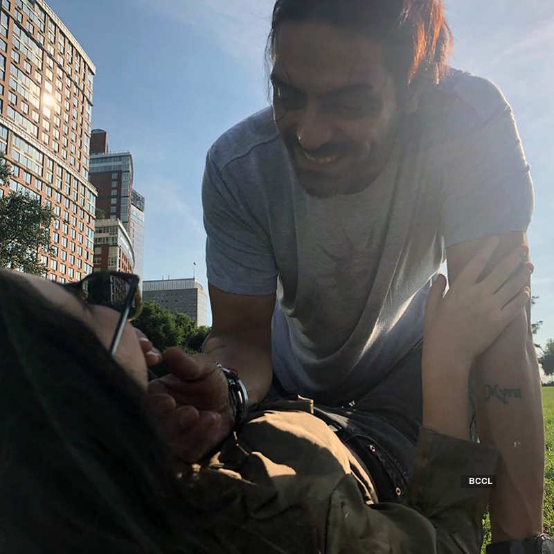 Pictures of Arjun Rampal flaunting his new look in platinum blonde hair go viral