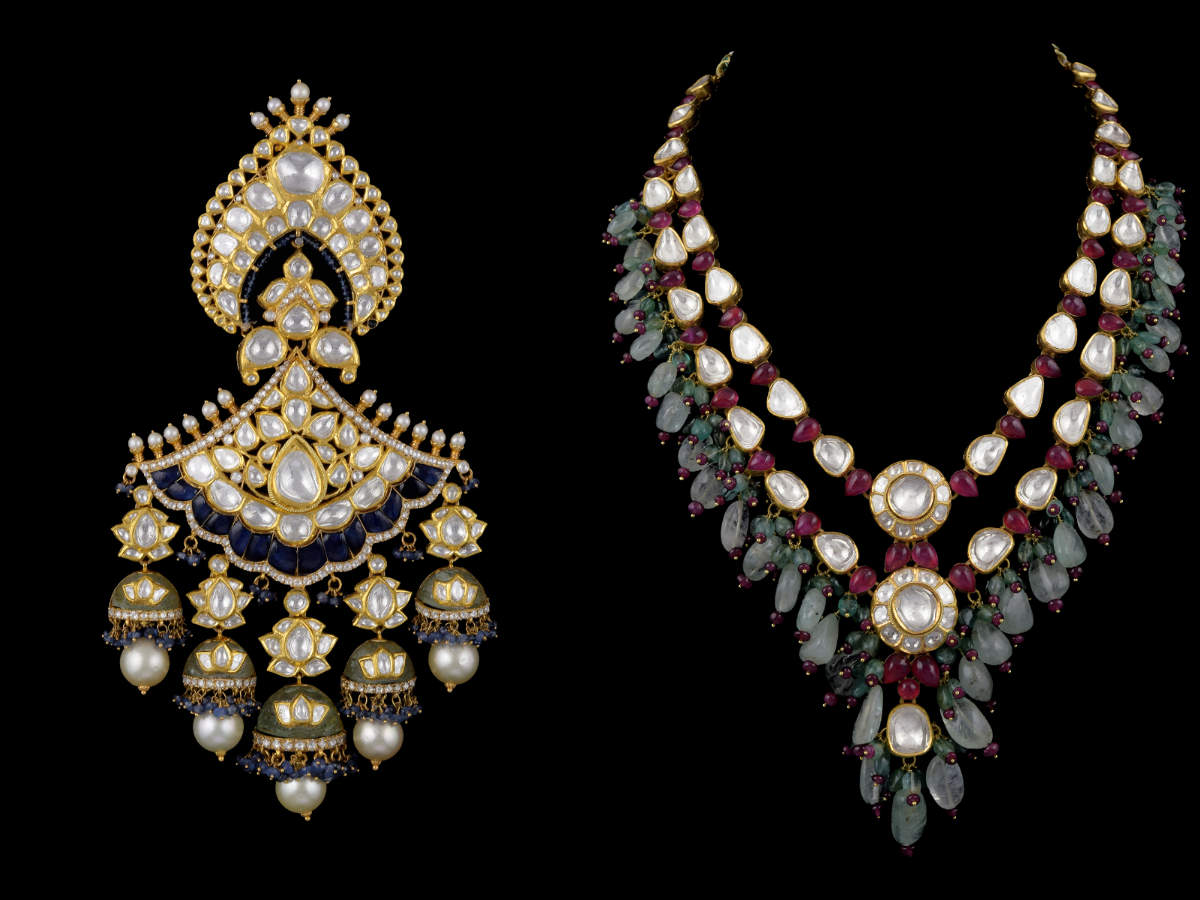 Indian Jewelry Silver looks Alike Big Pendant Set,Indian Jewelry,Trending Indian Necklace Big Pendant Long Tread set