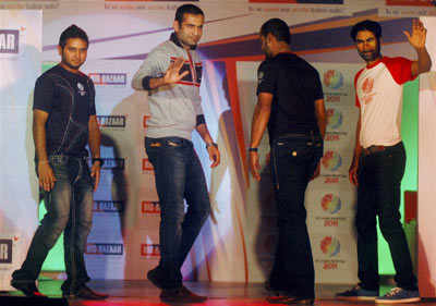 Cricketers at World Cup collection launch