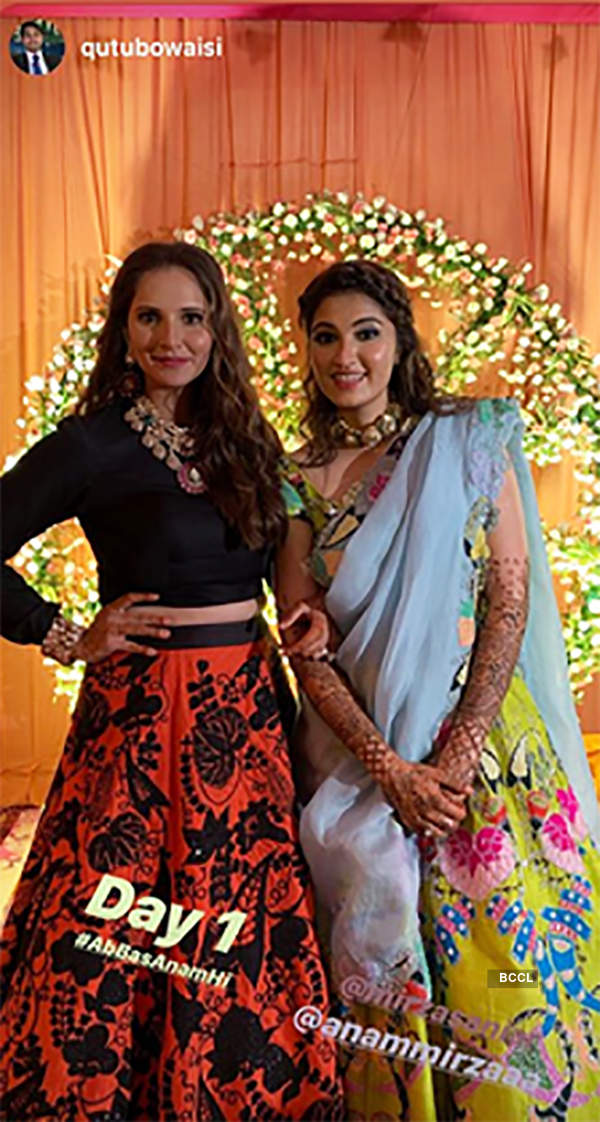 New pictures from Sania Mirza's sister Anam Mirza and Asad's wedding party