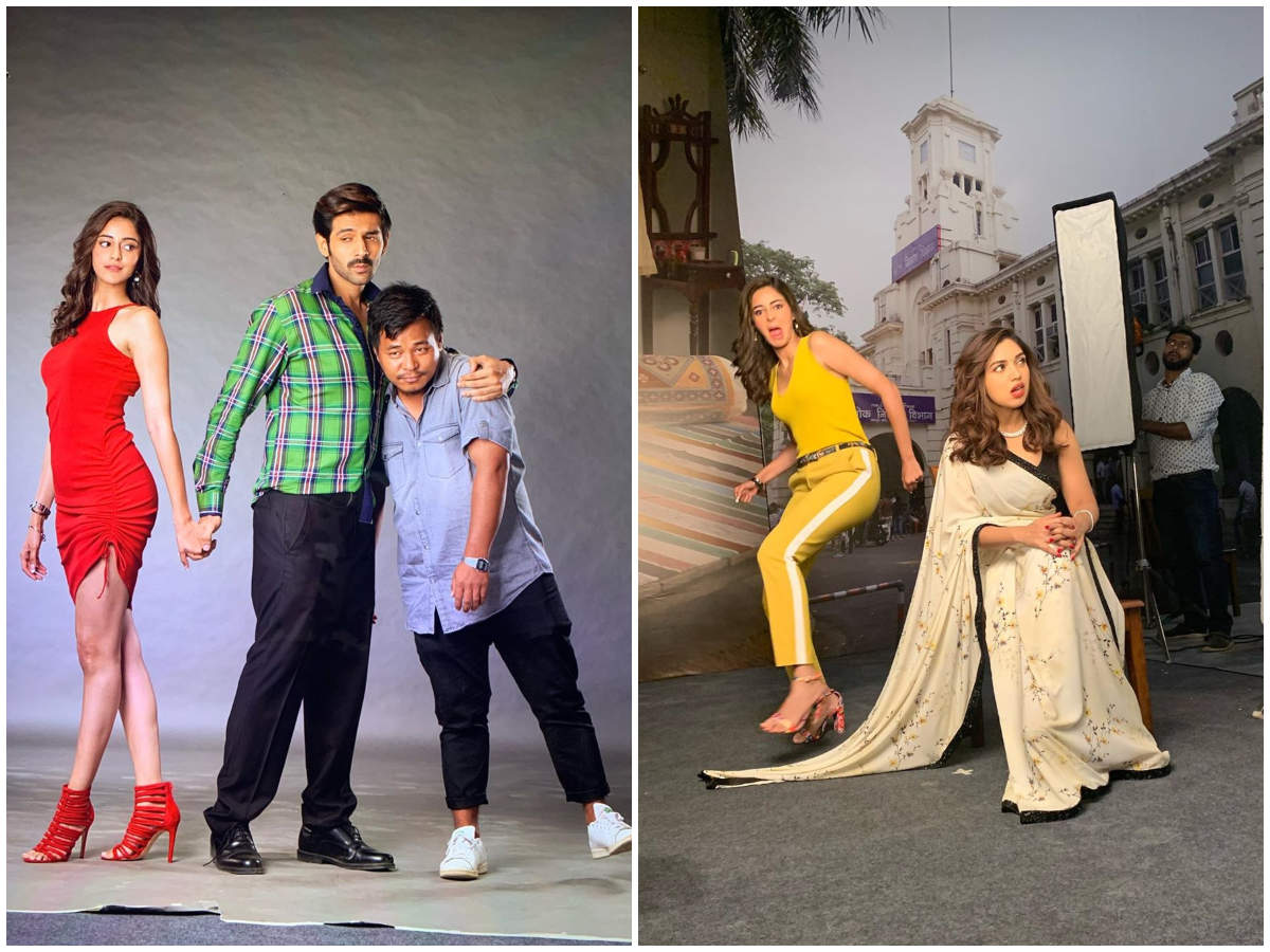 Ananya Panday shares goofy BTS pictures with her co-stars Kartik Aaryan and Bhumi Pednekar